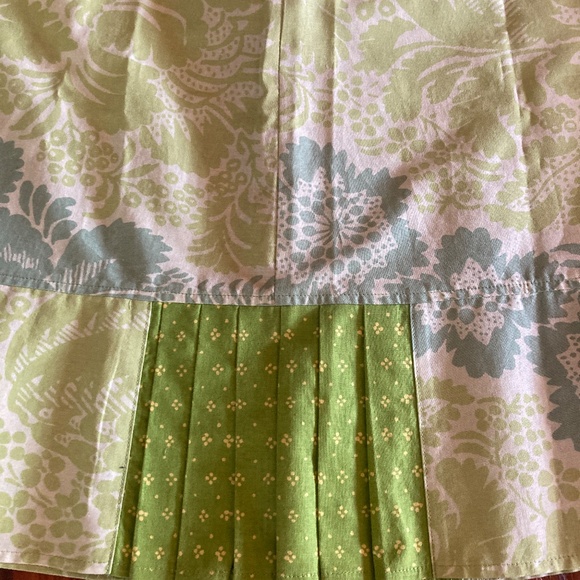 Marimekko Skirt with Pleated Ruffle Size 6 Green, Blue, White 100% Cotton - Picture 2 of 11